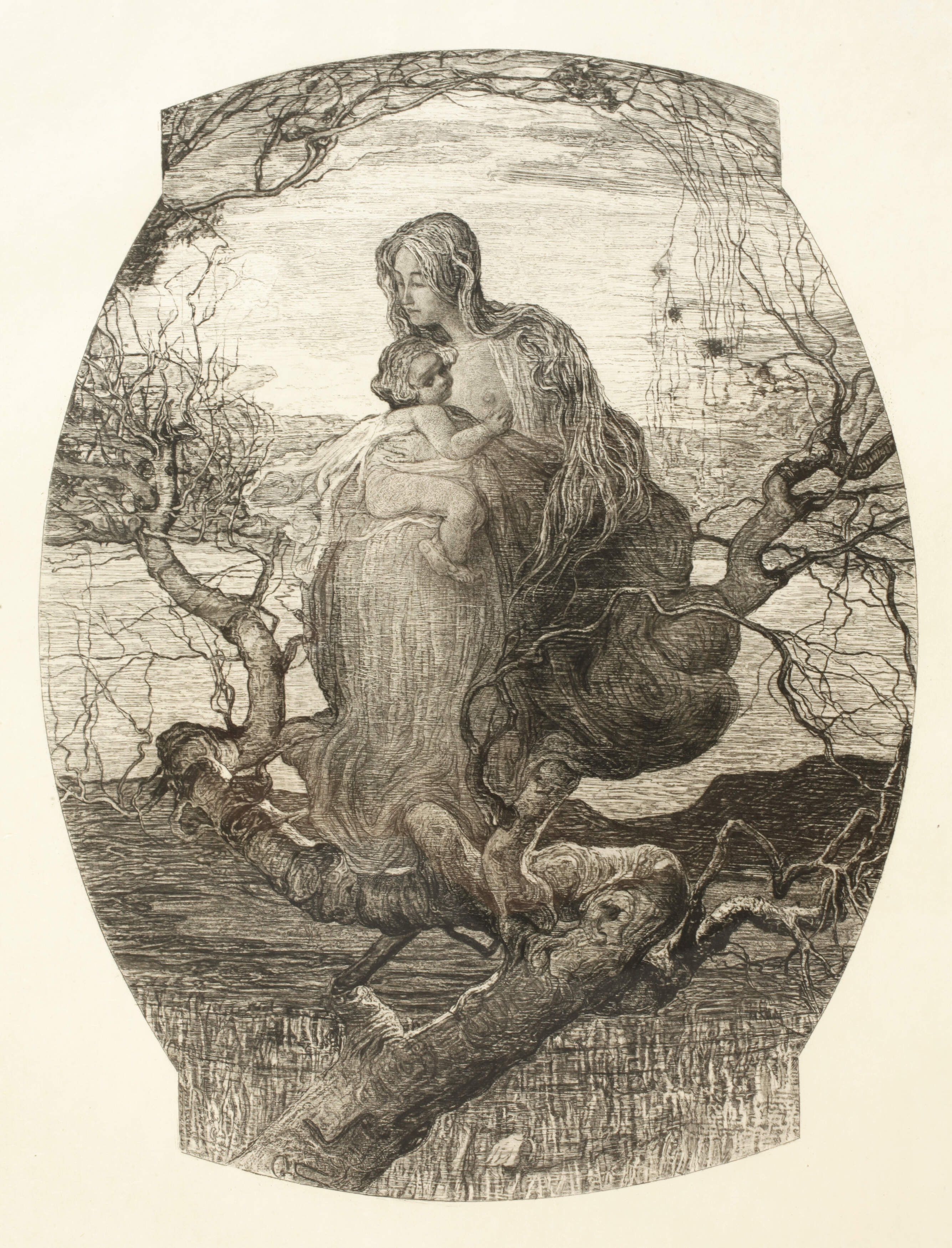 Wilhelm Woernle, "Engel des Lebens" nach Segantini