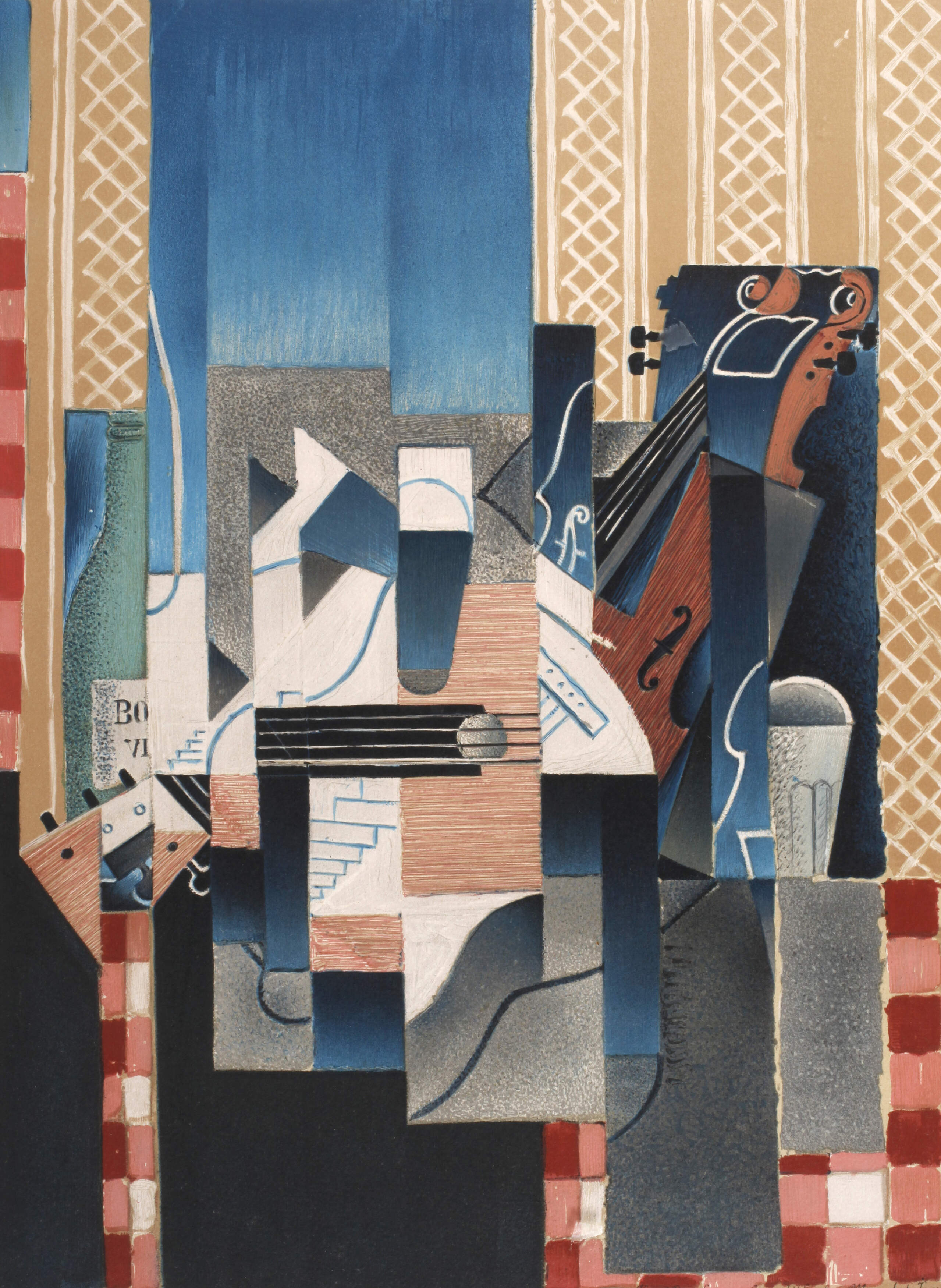 Nach Juan Gris, Stillleben mit Gitarre