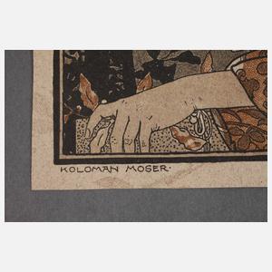 Kolomann Moser, "Lesendes Mädchen"