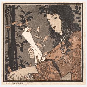 Kolomann Moser, "Lesendes Mädchen"