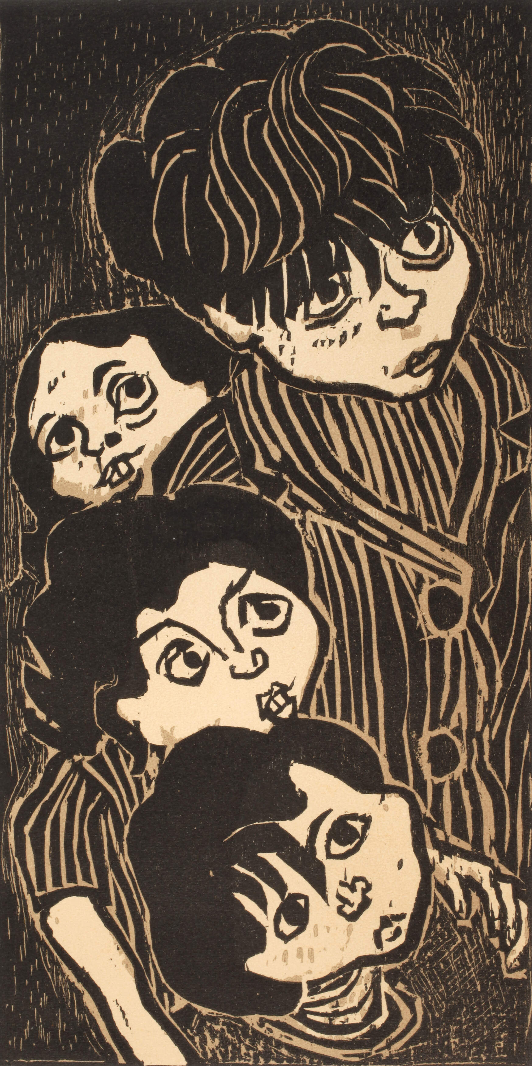 Otto Pankok, "Lauschende Kinder"