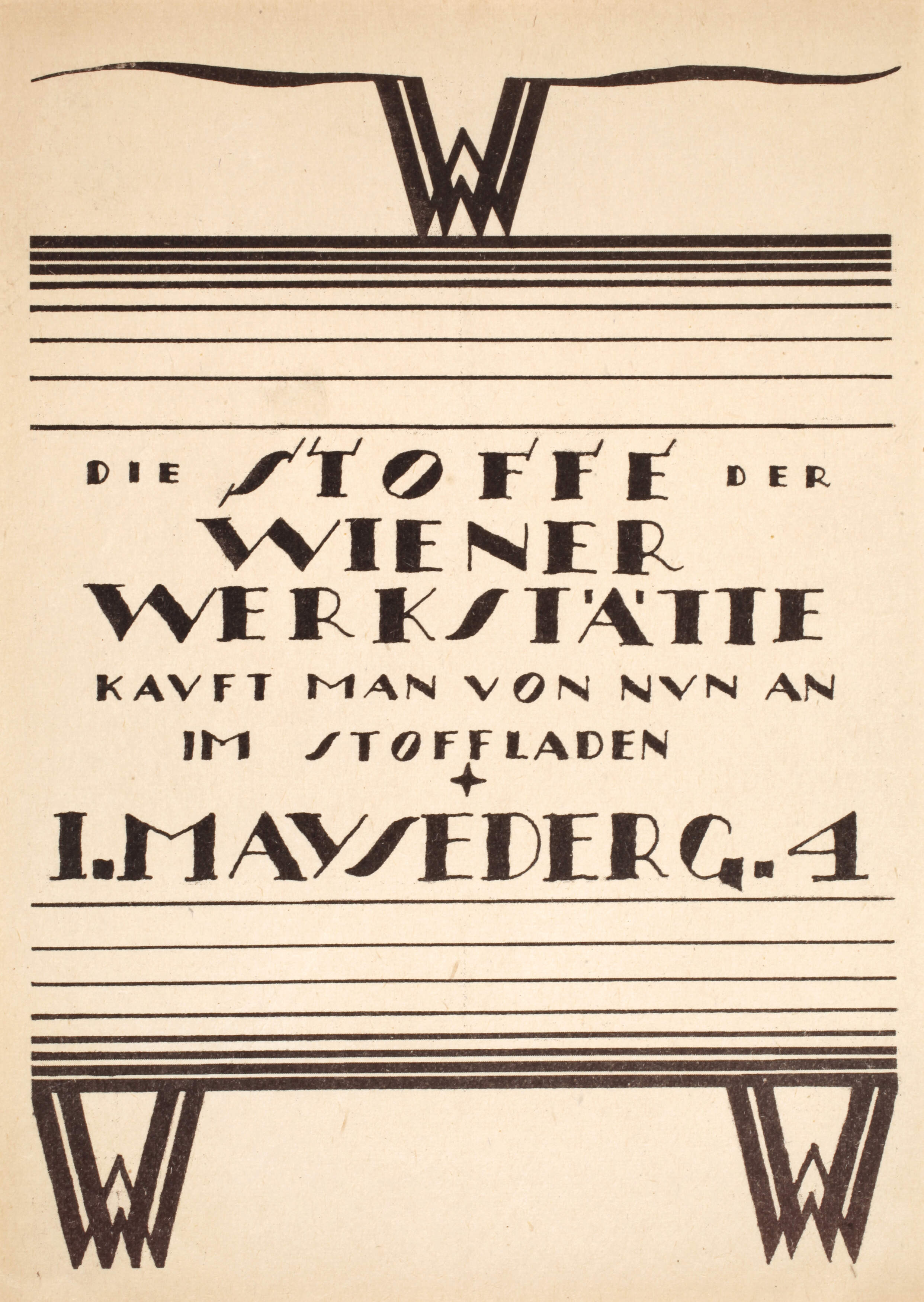 Dagobert Peche, Werbung Wiener Werkstätte