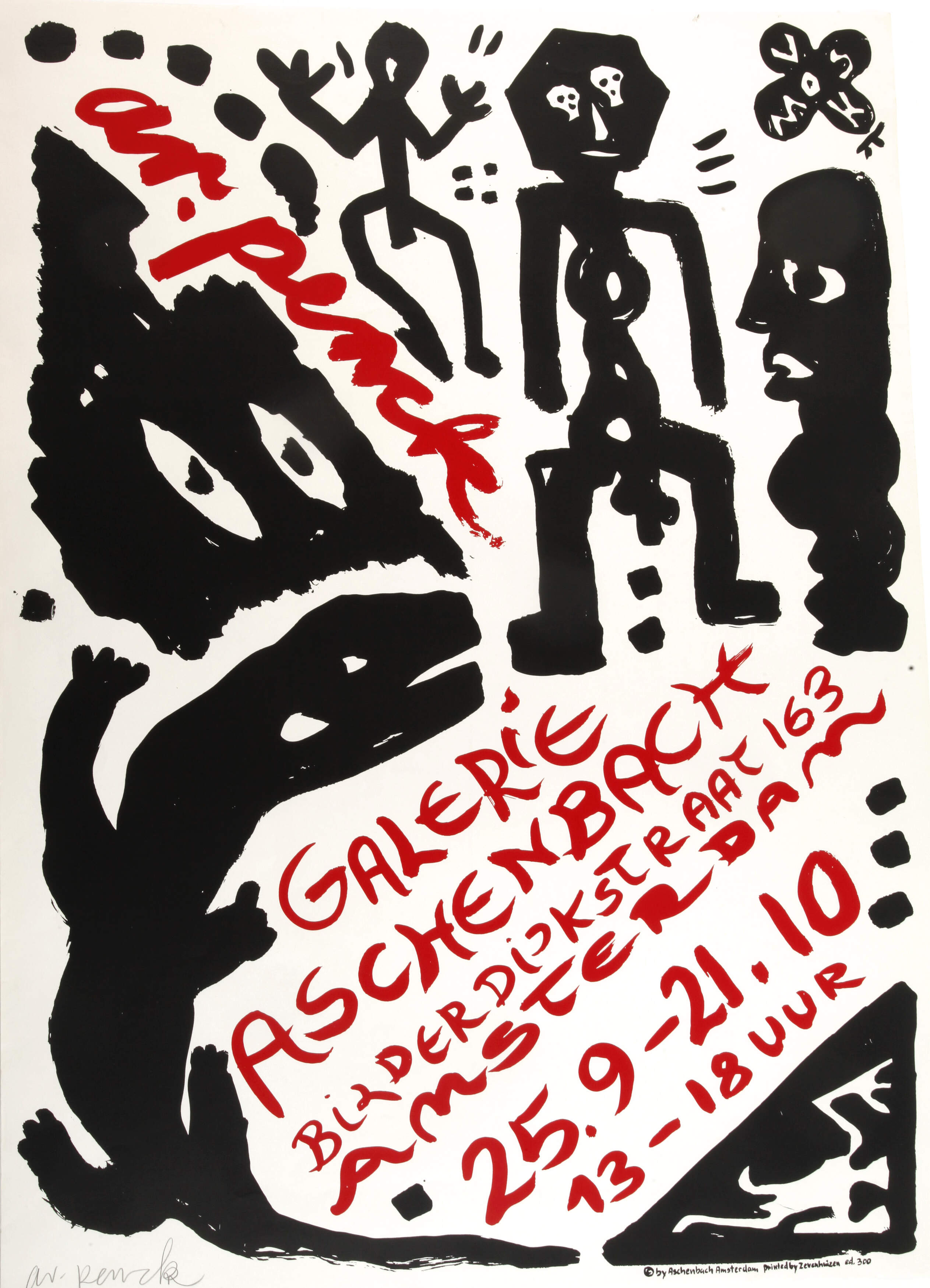 A. R. Penck, Plakat der Galerie Aschenbach