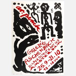 A. R. Penck, Plakat der Galerie Aschenbach