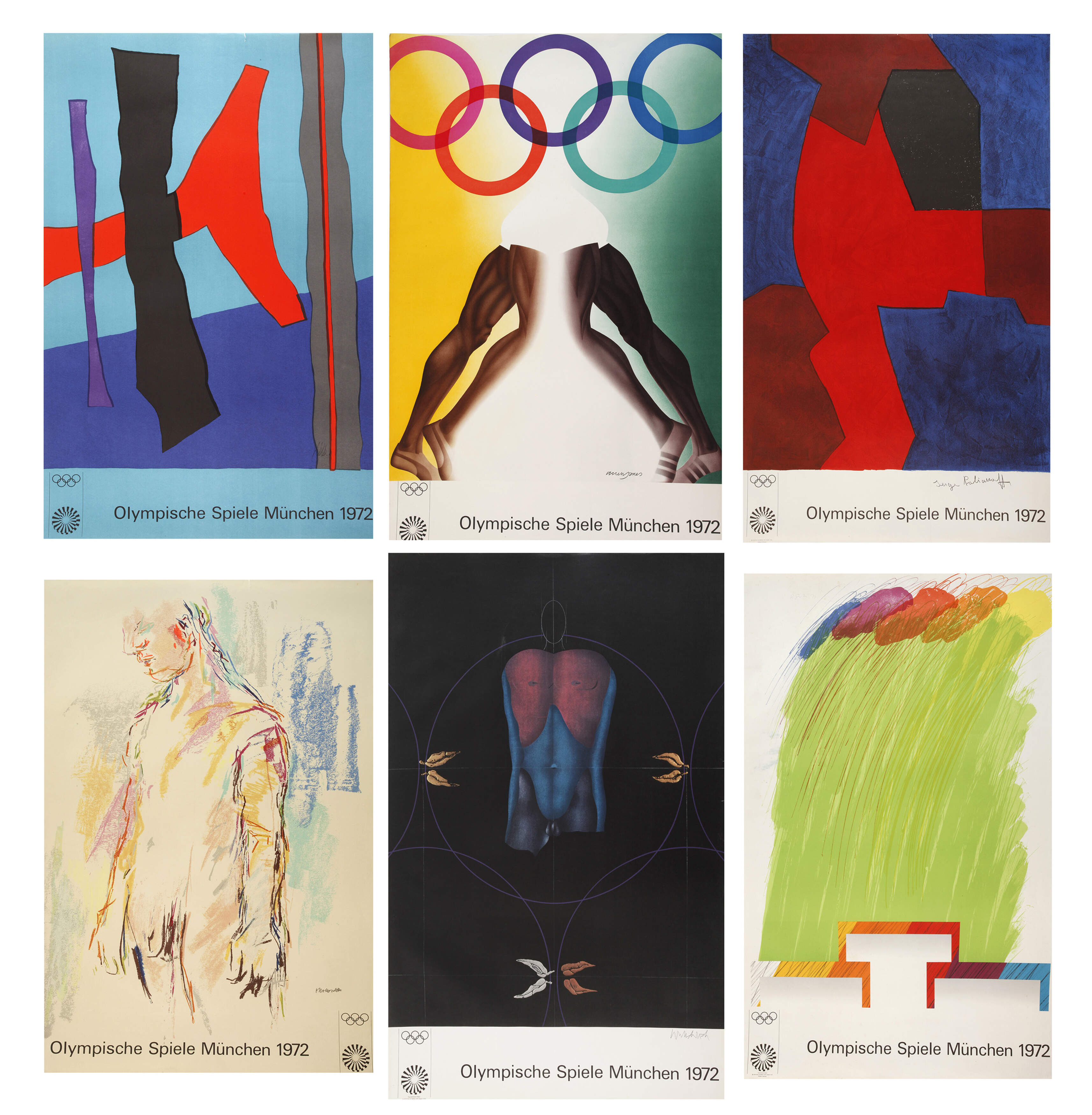 Konvolut Olympiaplakate München 1972