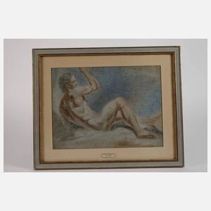 Sitzender Männerakt