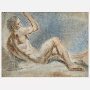 Sitzender Männerakt