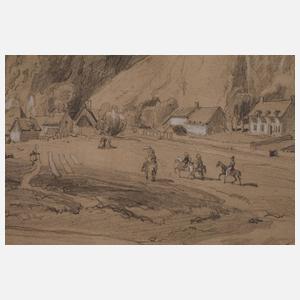 Johann Georg von Dillis, attr., Voralpenlandschaft