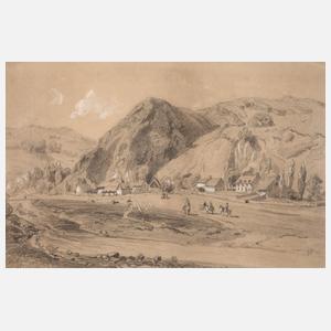 Johann Georg von Dillis, attr., Voralpenlandschaft