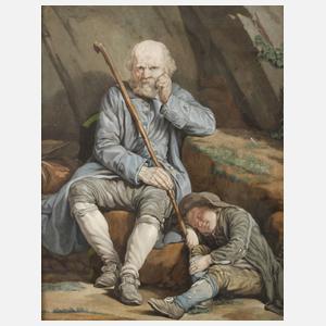 nach Nicolas Bernard Lépicié, Ruhende Wanderer