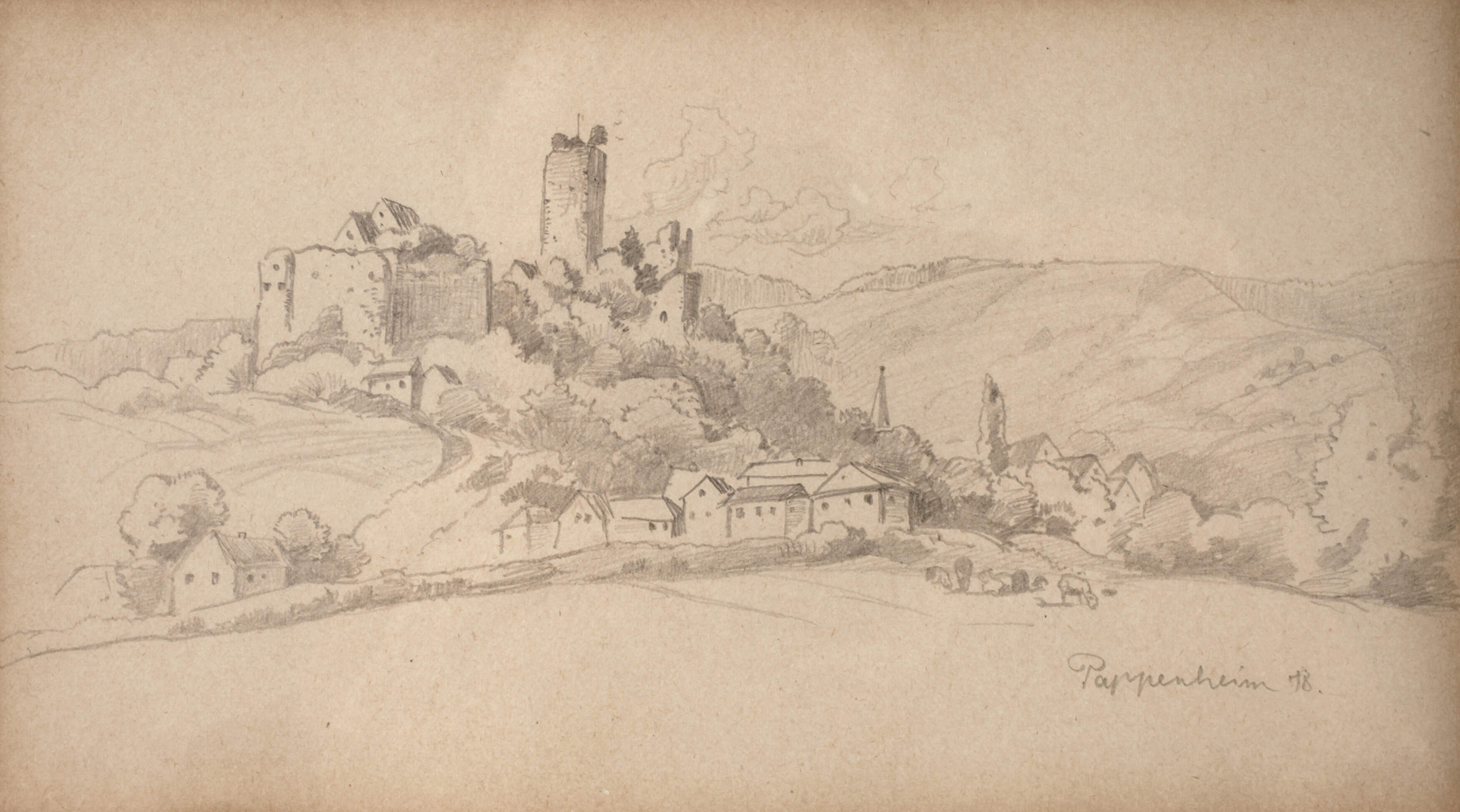 Hugo Mühlig, attr., Blick auf Pappenheim