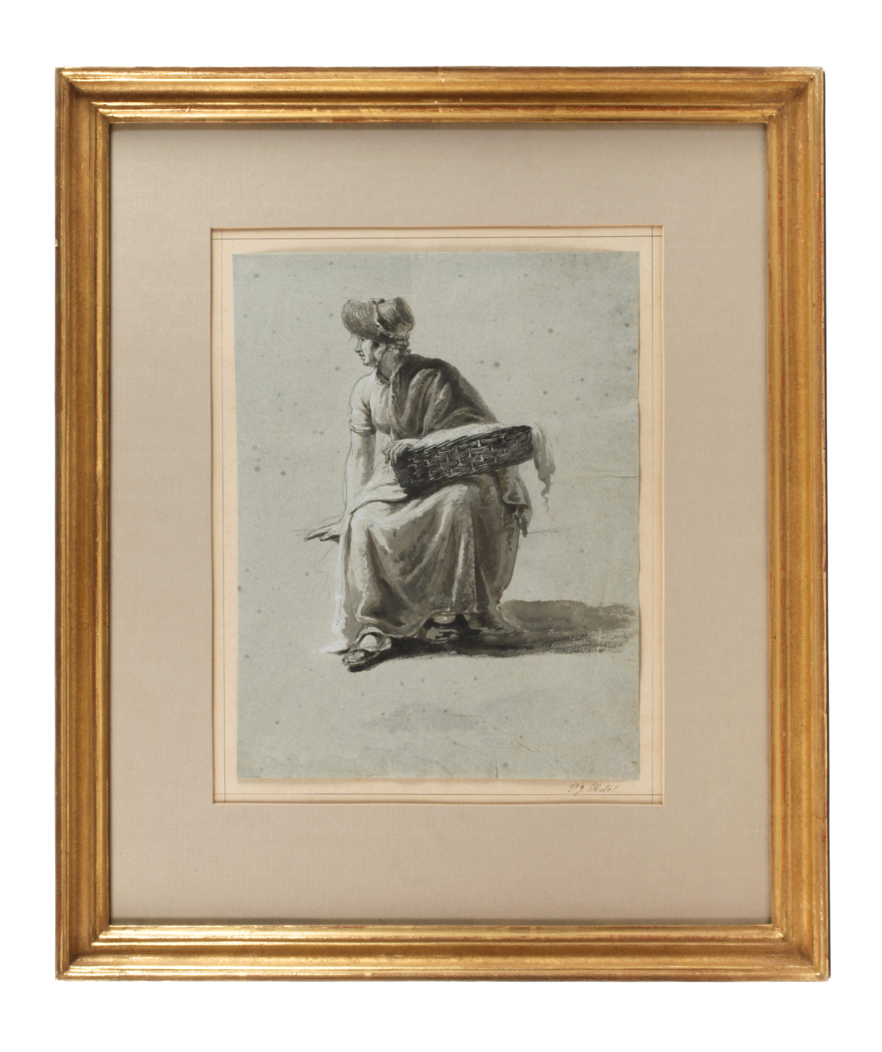 Schotel, attr., Frau mit Wäschekorb