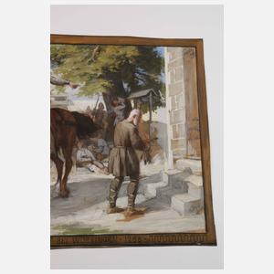 Willy Spatz, attr., Paar große Wandbildentwürfe