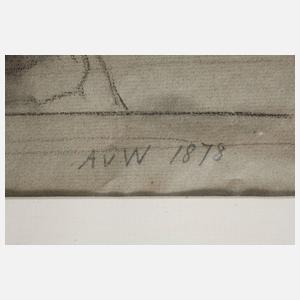 Anton von Werner, Halbportrait eines jungen Mannes