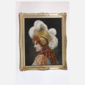 Elegante Dame mit Kopfschmuck