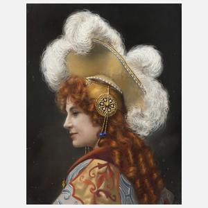 Elegante Dame mit Kopfschmuck