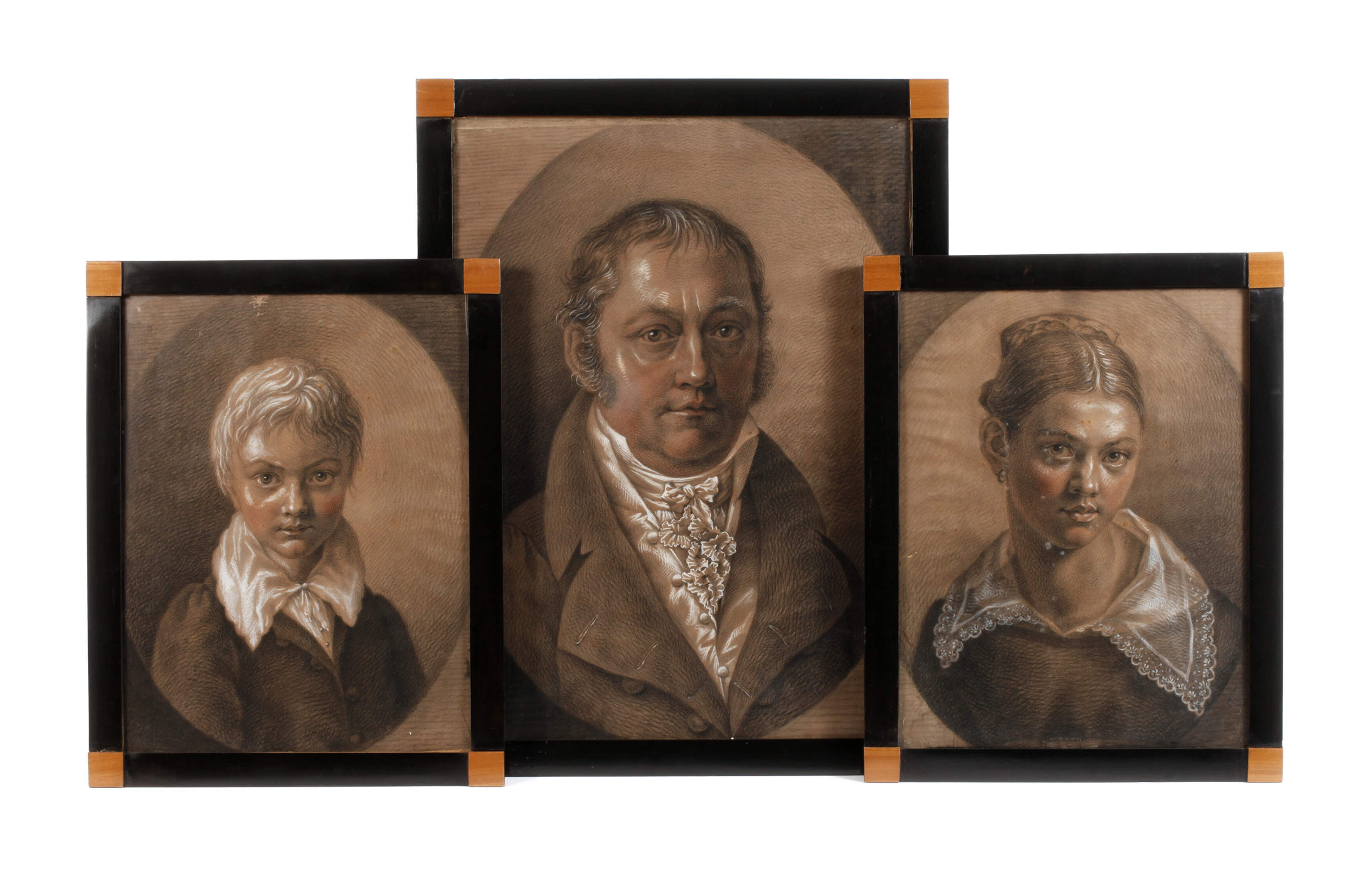 Portraits Dr. Johann Kupfer nebst Kindern