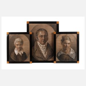 Portraits Dr. Johann Kupfer nebst Kindern