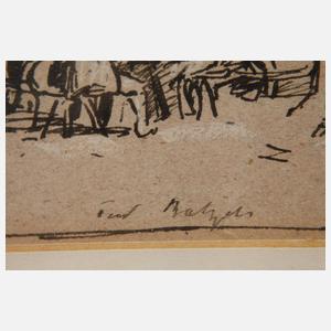 Ferdinand Balzer, Im Biergarten