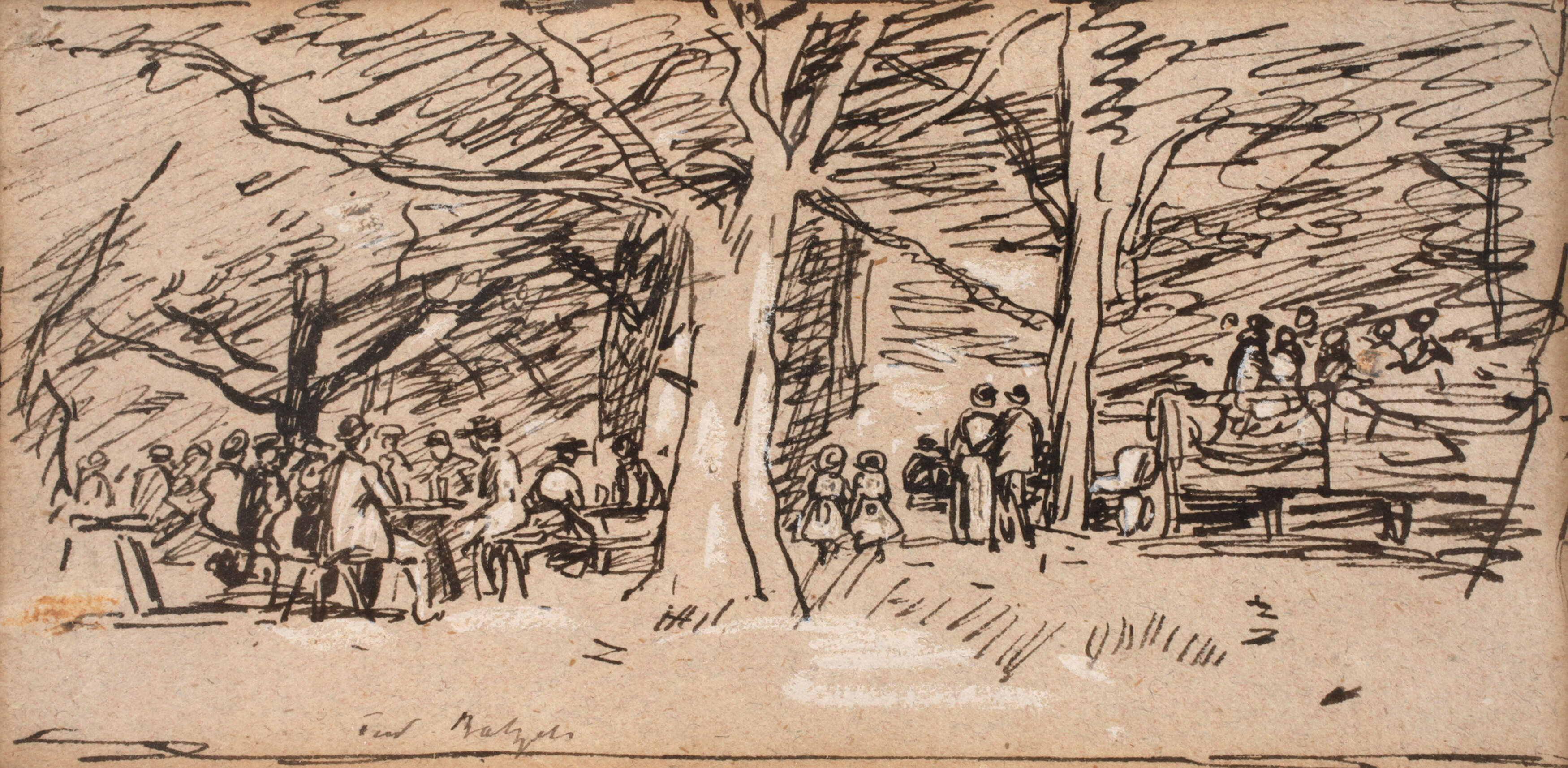 Ferdinand Balzer, Im Biergarten