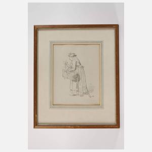 Eduard von Grützner, attr., Die Radieschen-Verkäuferin