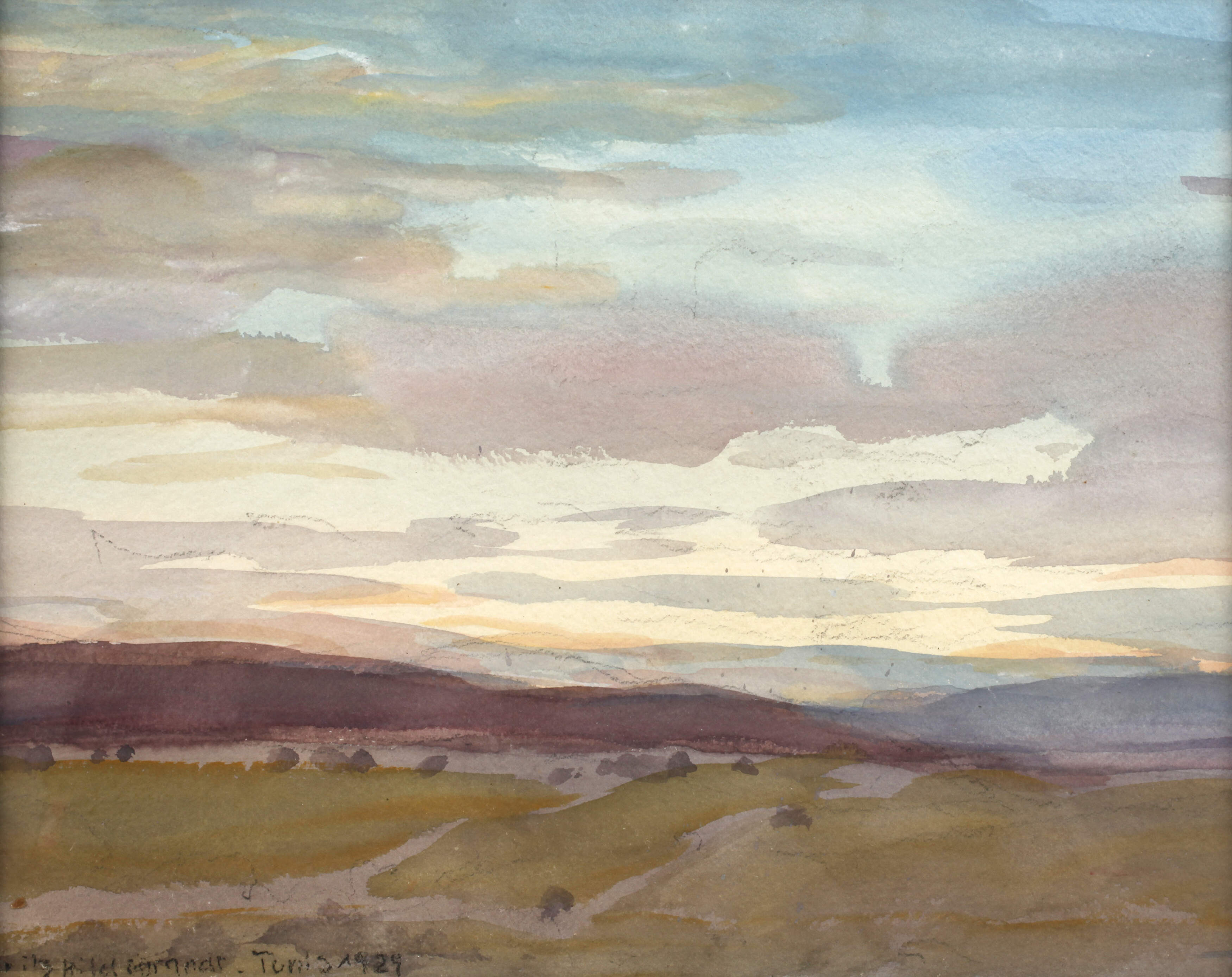 Fritz Hildebrandt, Sonnenuntergang bei Tozeur