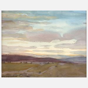 Fritz Hildebrandt, Sonnenuntergang bei Tozeur