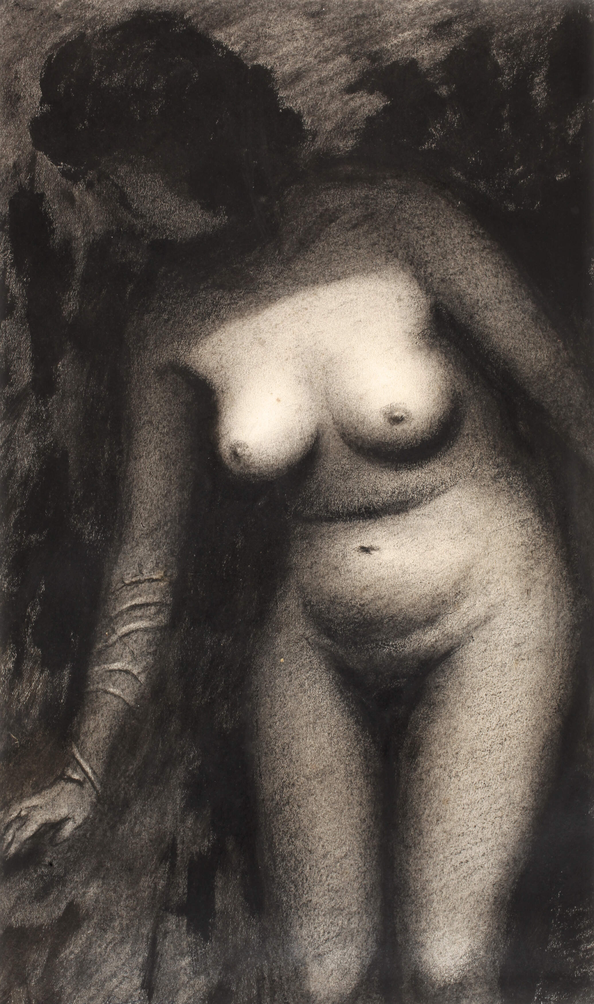 Hoch, Stehender Damenakt