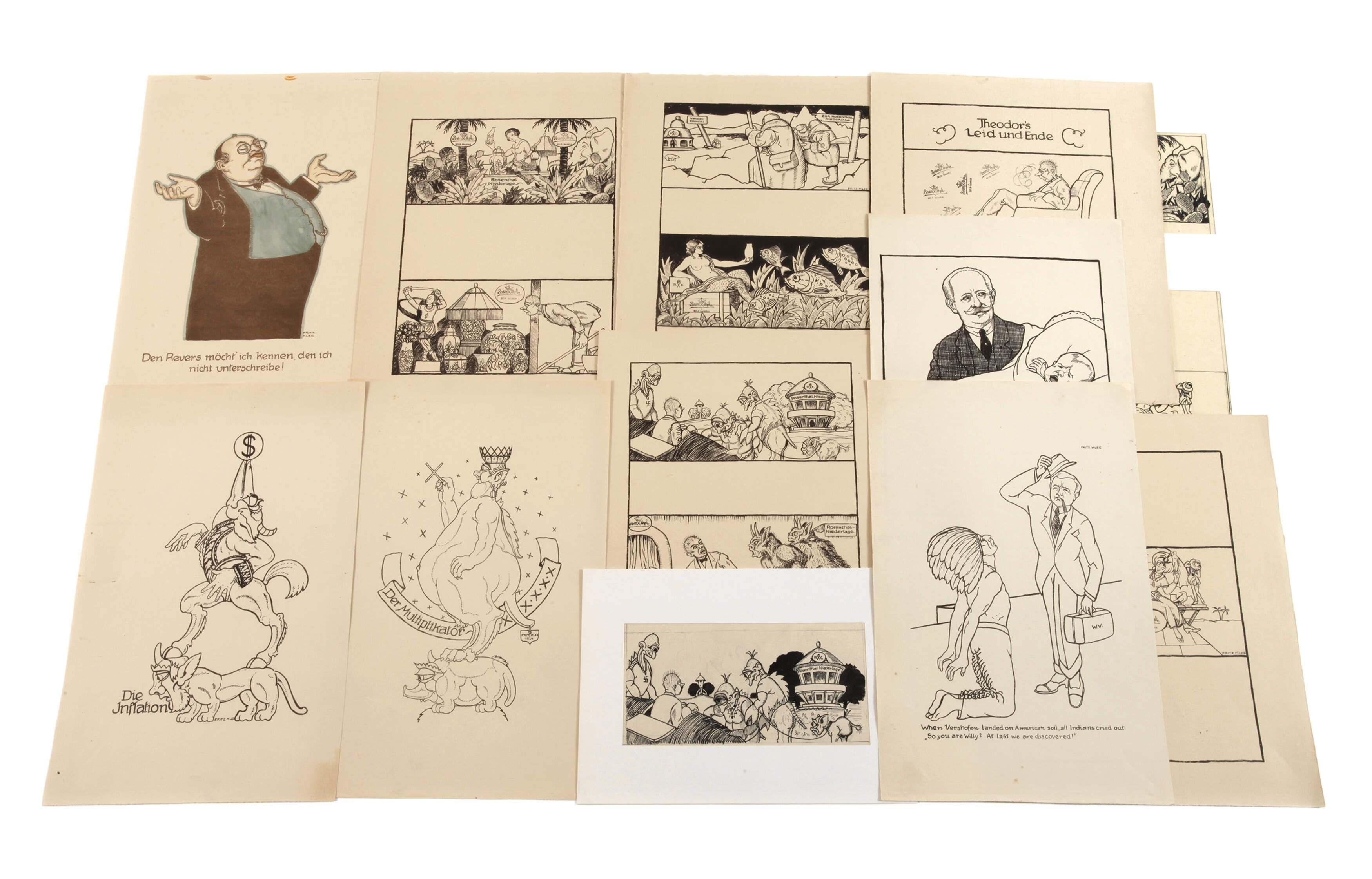 Fritz Klee, Humoristische Zeichnungen