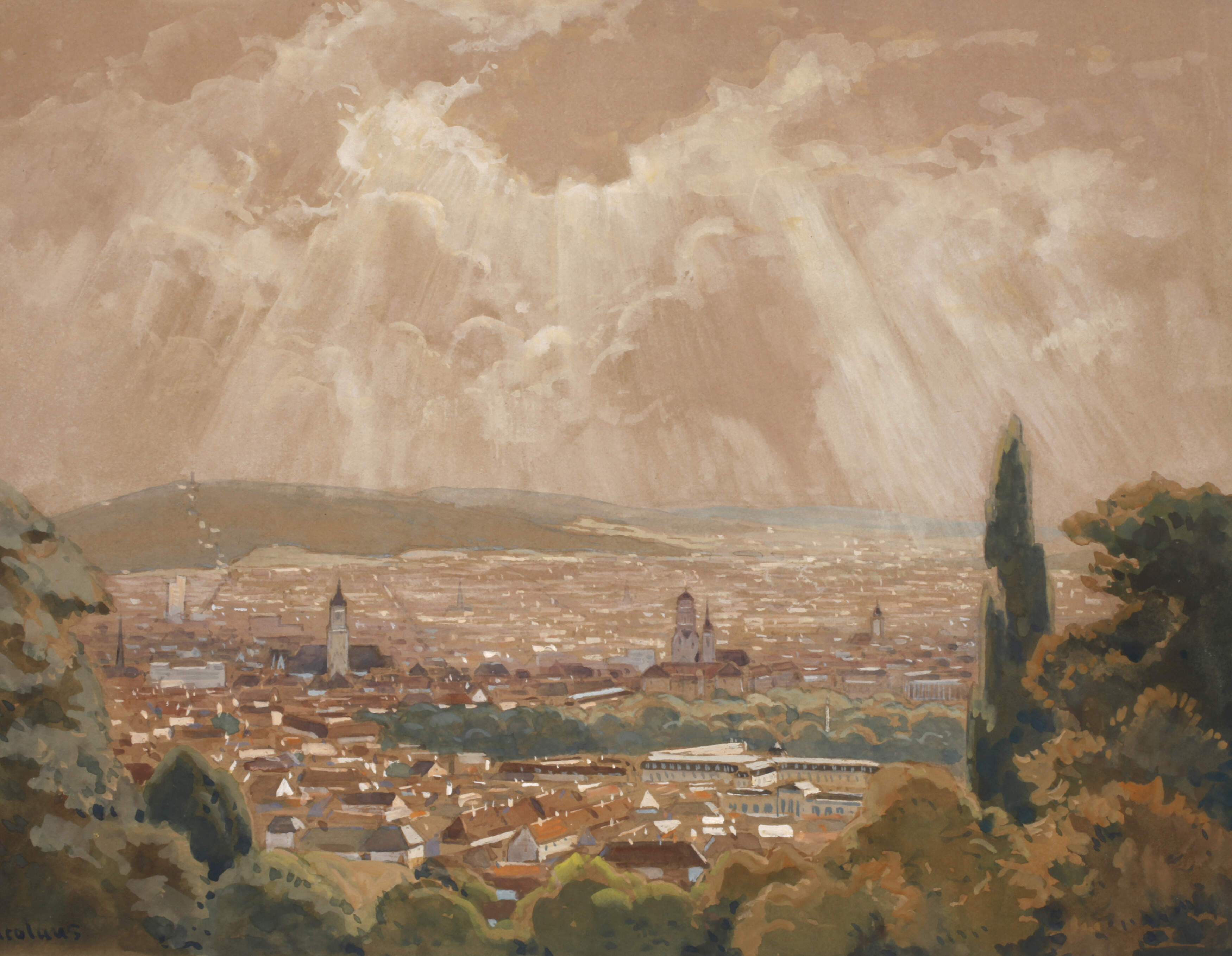 Martin Nicolaus, attr., Ansicht von Stuttgart