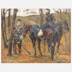 Ludwig Putz, "Schwere Reiter im Krieg"