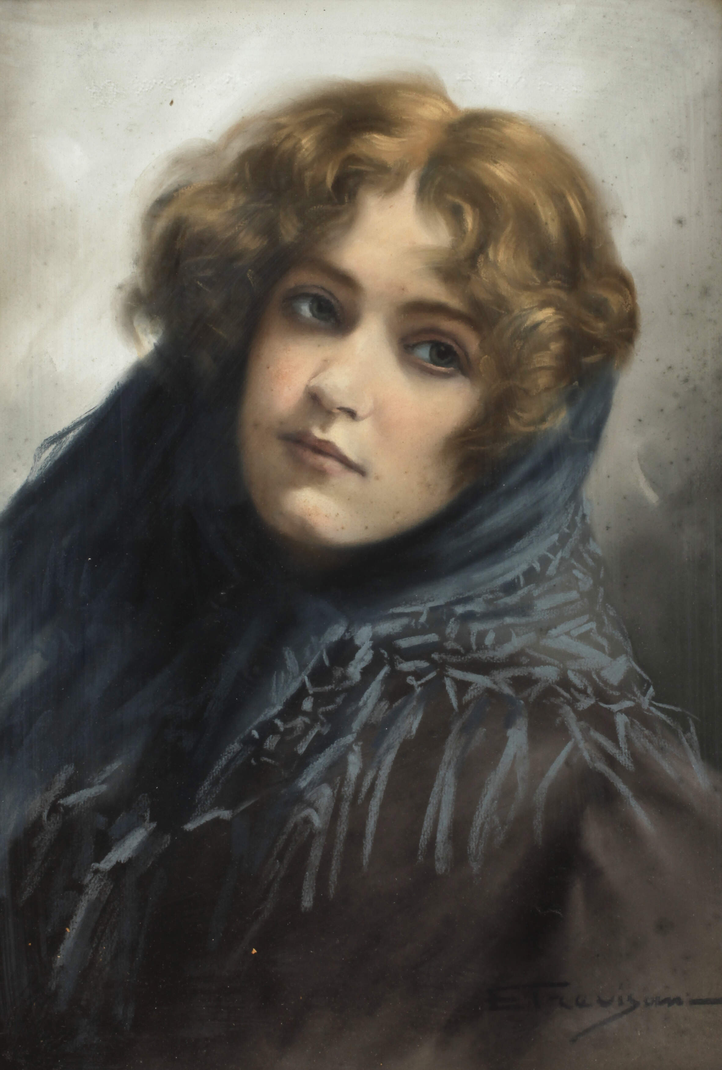 E. Trevisan, Bildnis einer jungen Frau