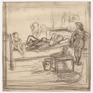 Heinrich Zille, attr., "Auf Wanzenjagd"