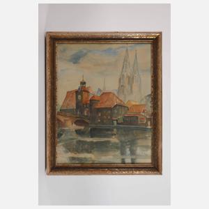 Steinerne Brücke und Brückturm in Regensburg