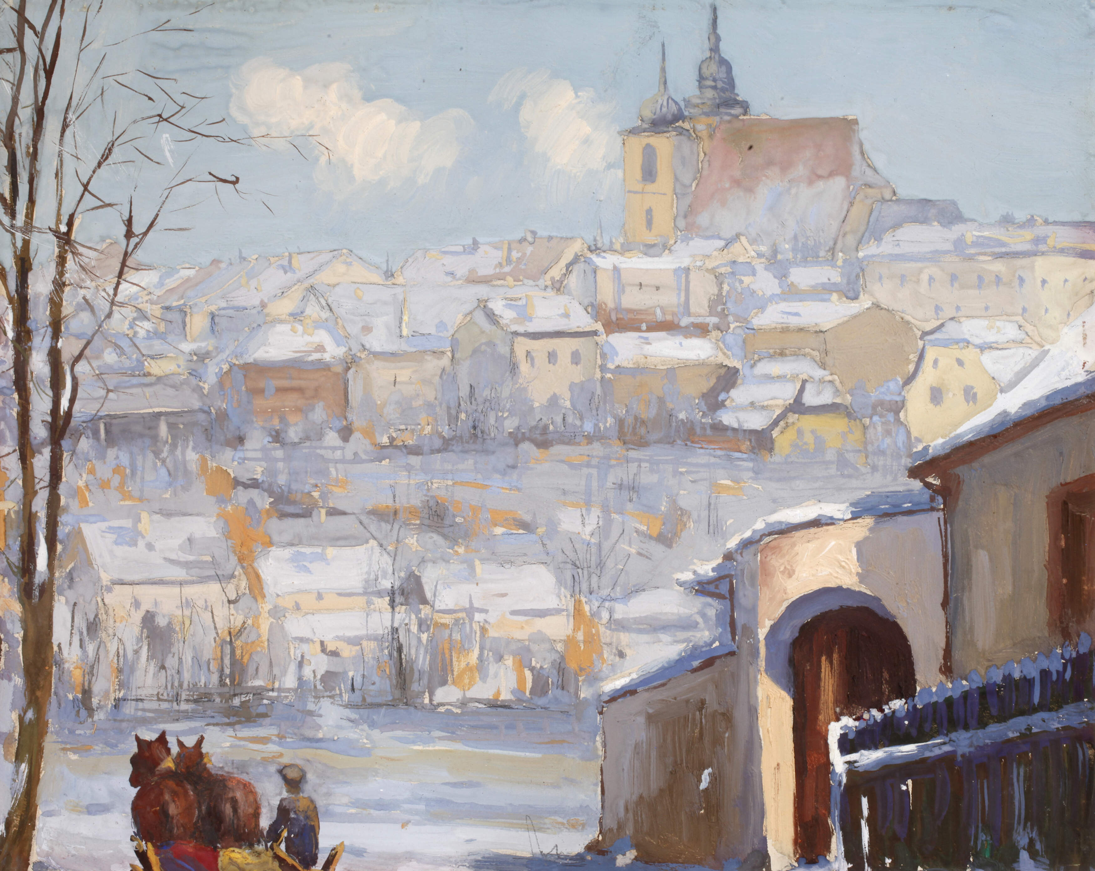 Winterliche Stadtansicht