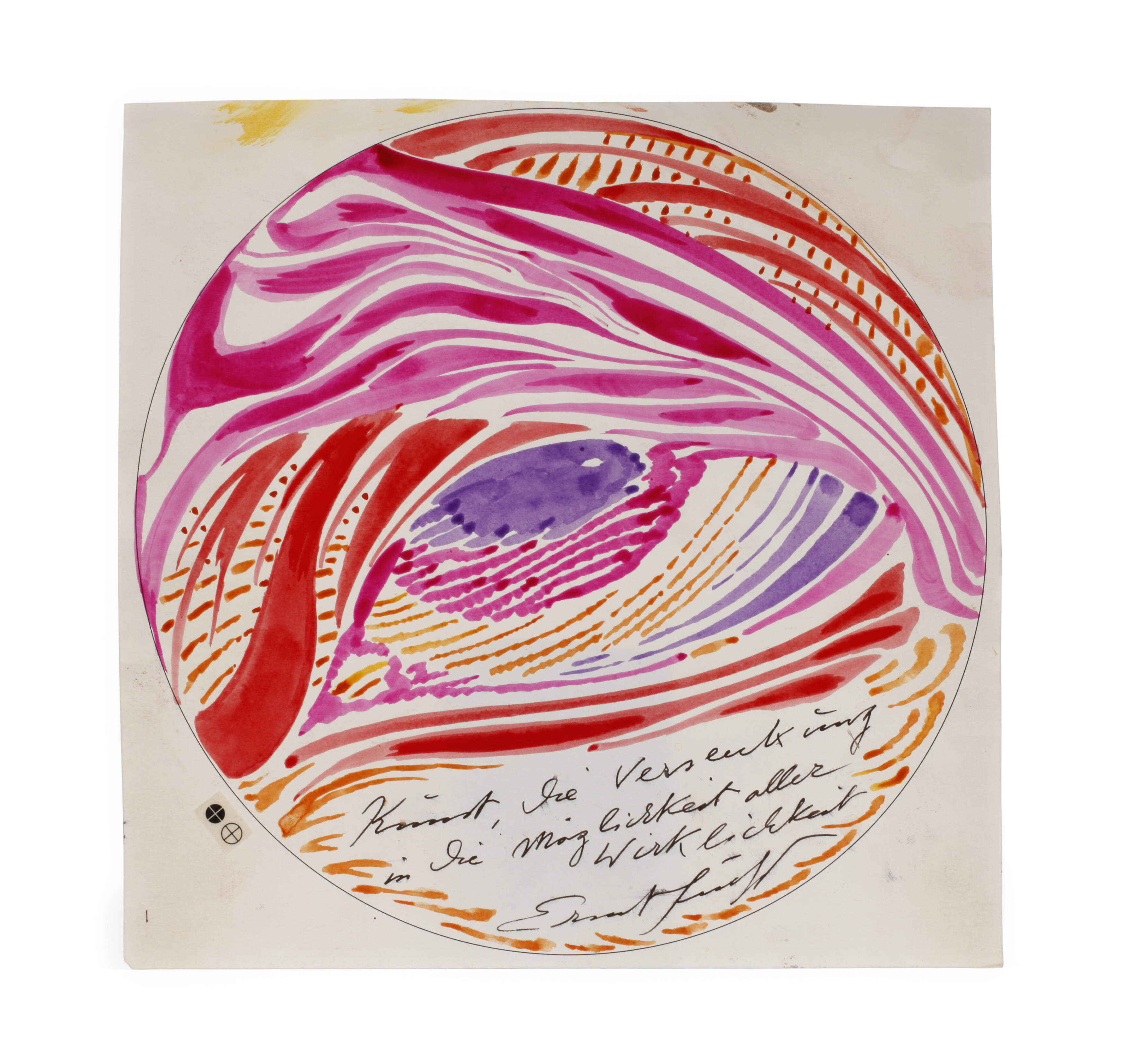 Ernst Fuchs, Tellerentwurf Auge