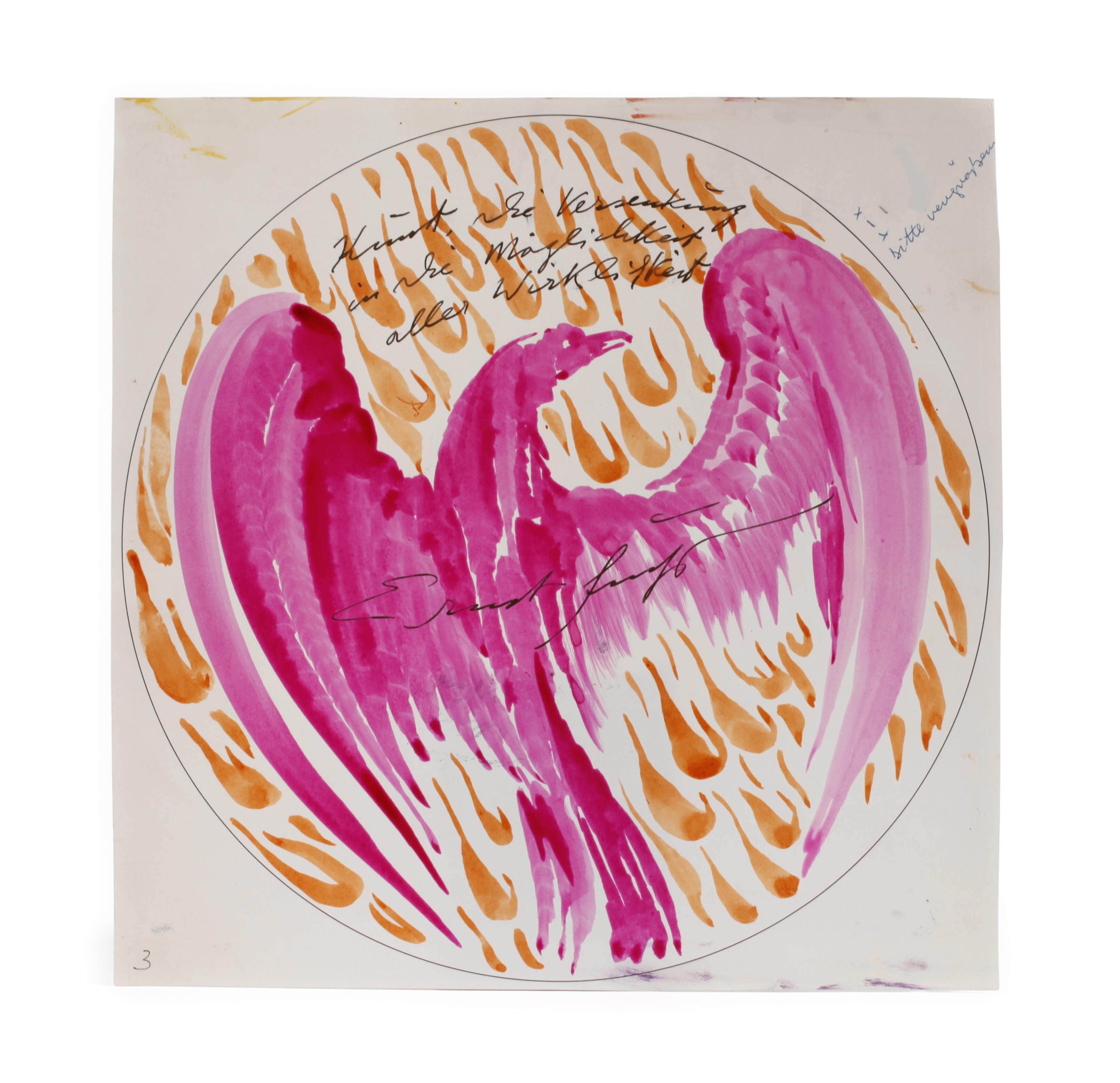 Ernst Fuchs, Tellerentwurf Phönix