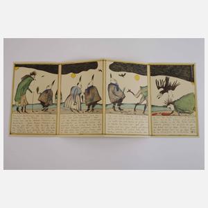 Horst Janssen, Drei Leporellos mit Zeichnungen