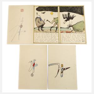 Horst Janssen, Drei Leporellos mit Zeichnungen