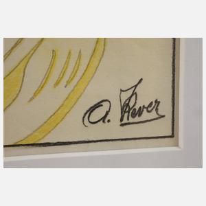 A. Kefer, Dame mit floralem Schmuck