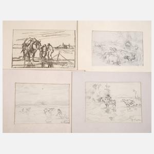 Julius Seyler, Konvolut Zeichnungen