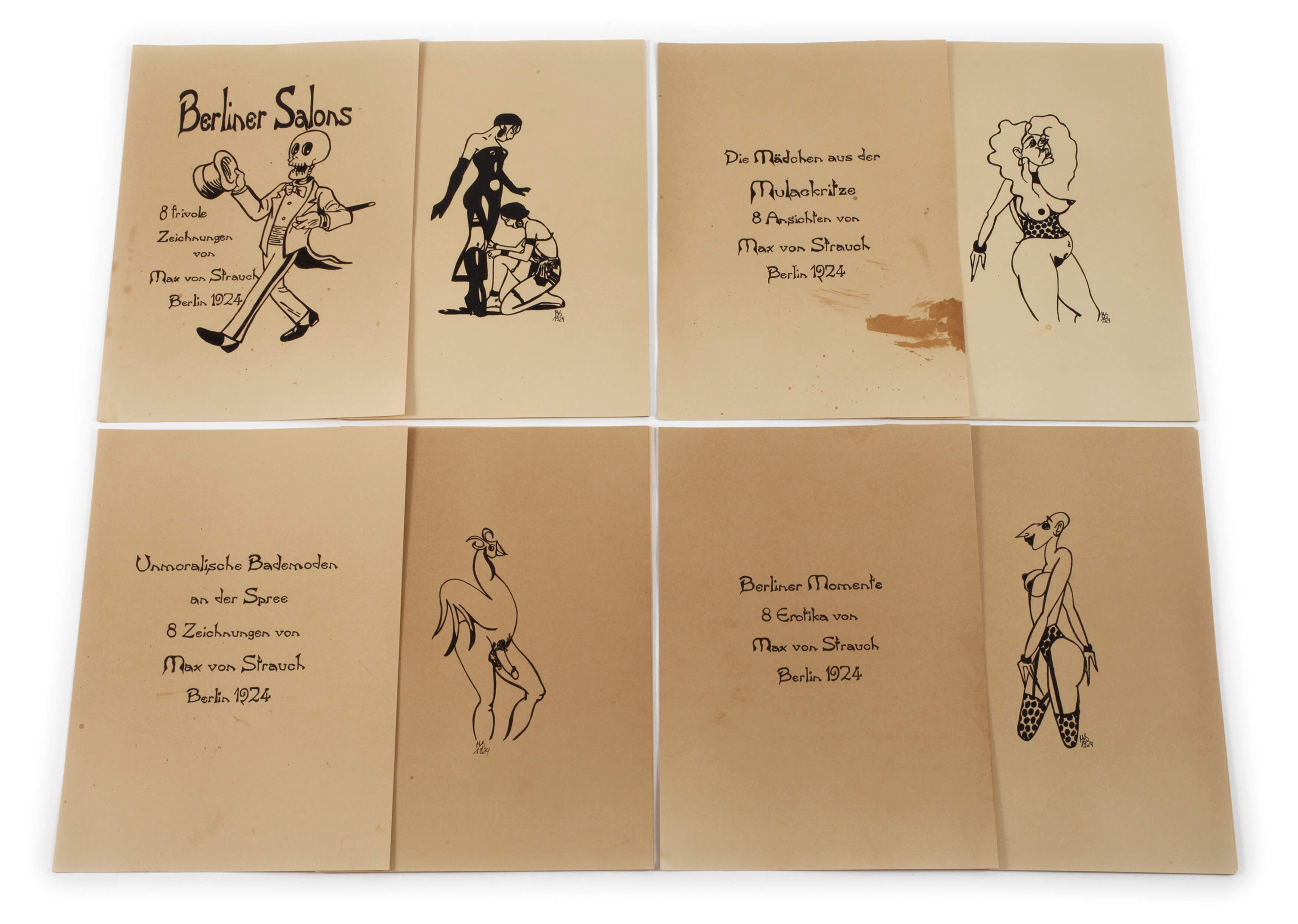 Max von Strauch, Vier Zeichnungszyklen