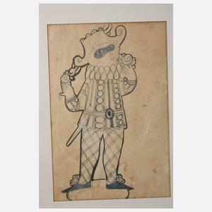 Bjørn Wiinblad, attr., Harlekin und Colombina