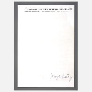 Josef Beuys, "Fettbrief"