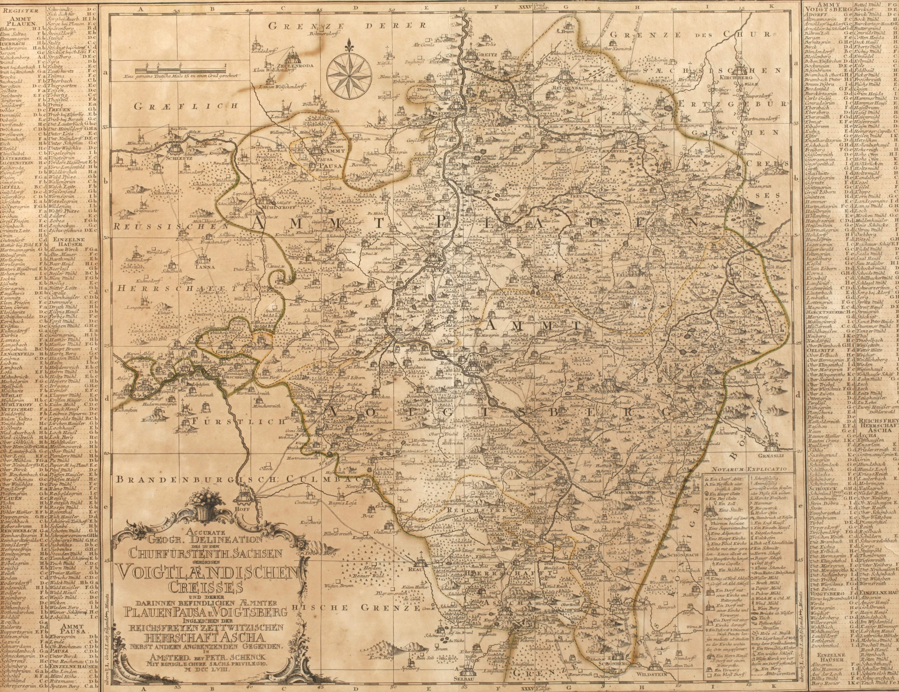 Peter Schenk der Jüngere, Vogtlandkarte