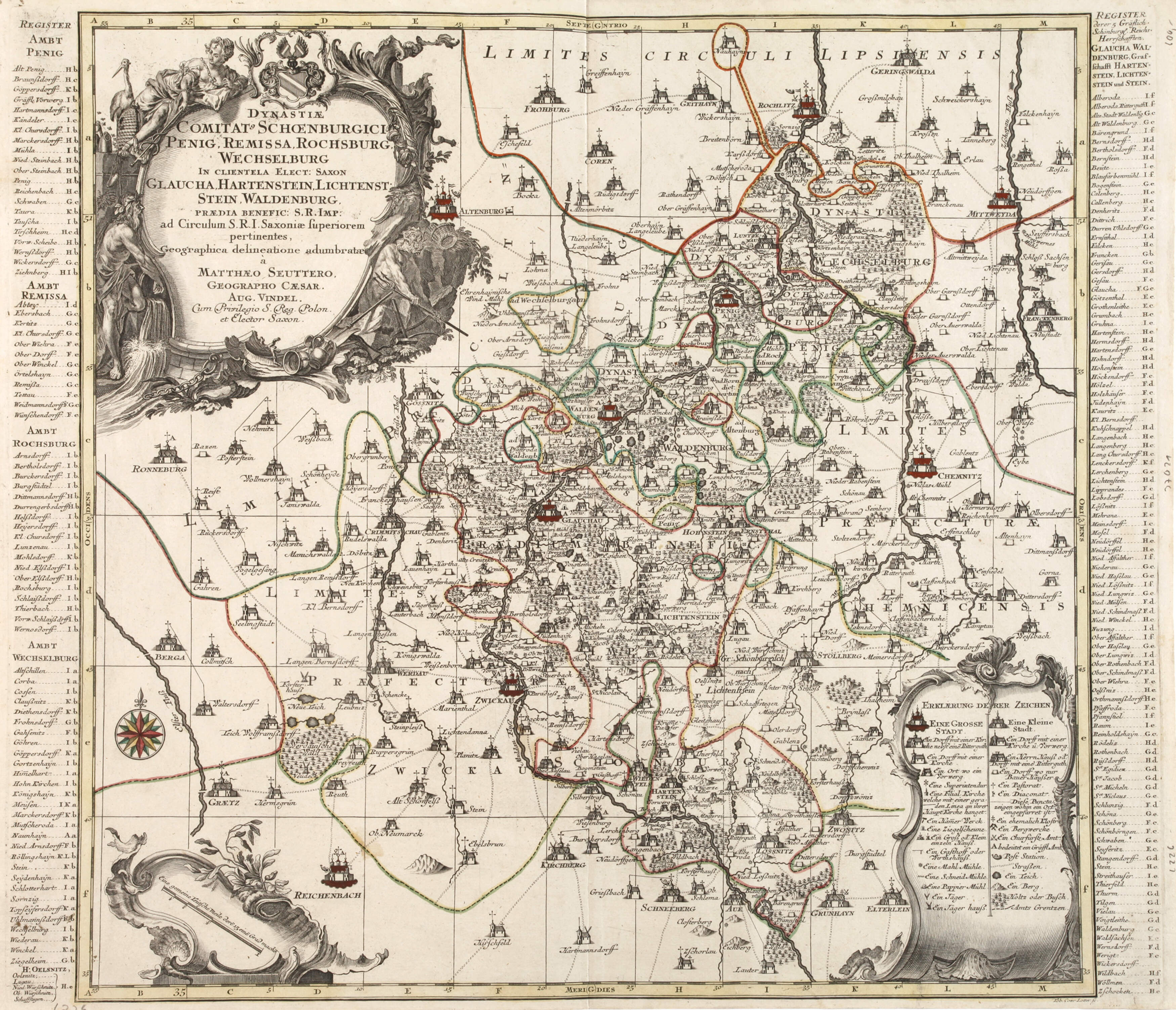 Matthäus Seutter, Karte Westsachsen