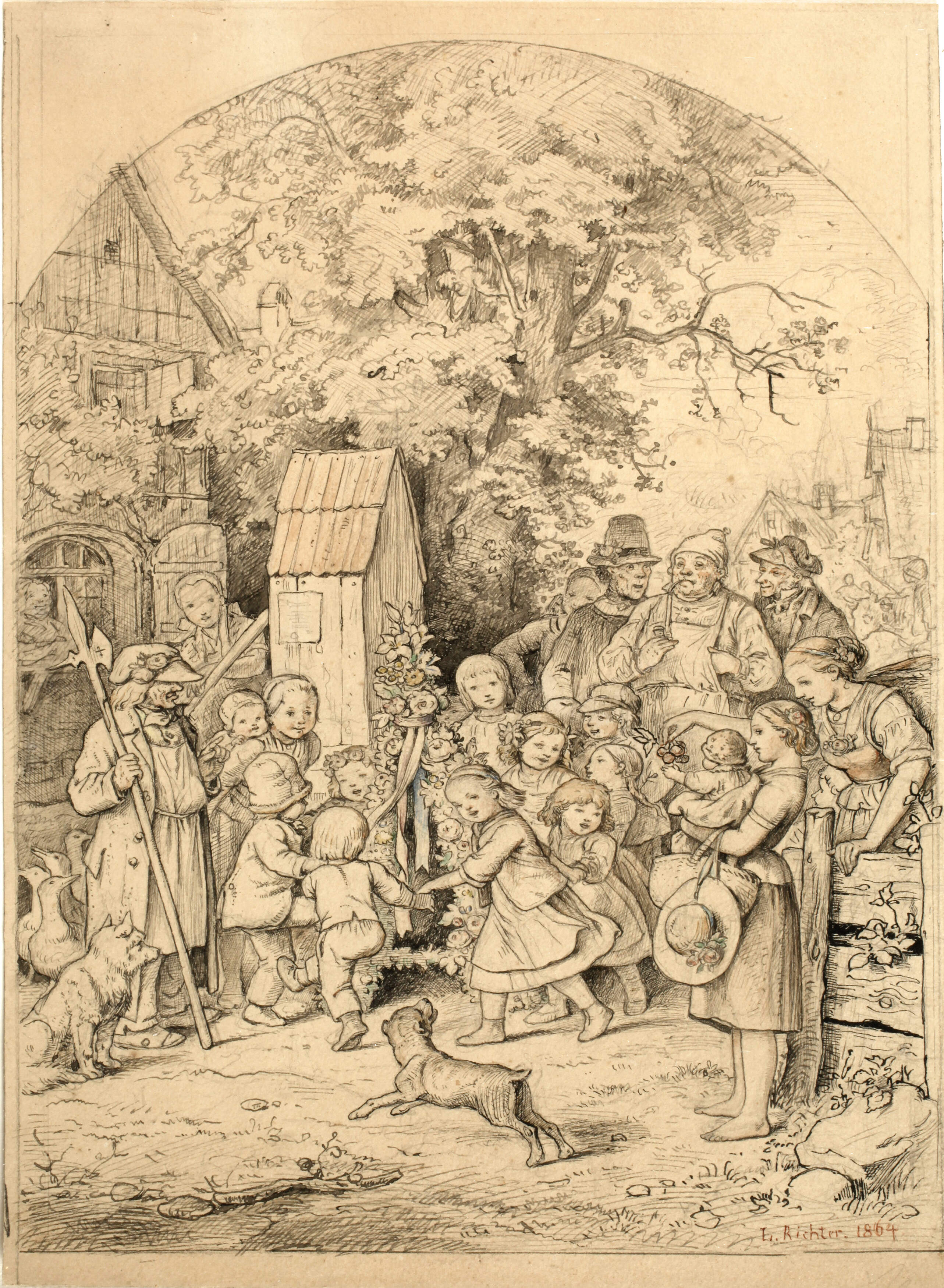 Ludwig Richter, attr., "Johannisfest"