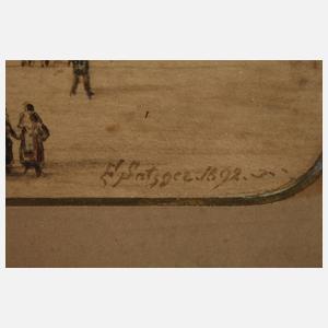 E. Satzger, Marktplatz zu Leipzig