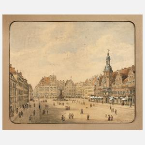 E. Satzger, Marktplatz zu Leipzig