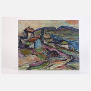 Fredo Bley, Häuser in bergiger Landschaft